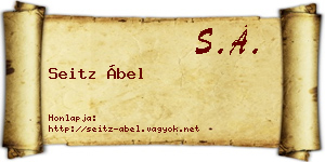 Seitz Ábel névjegykártya